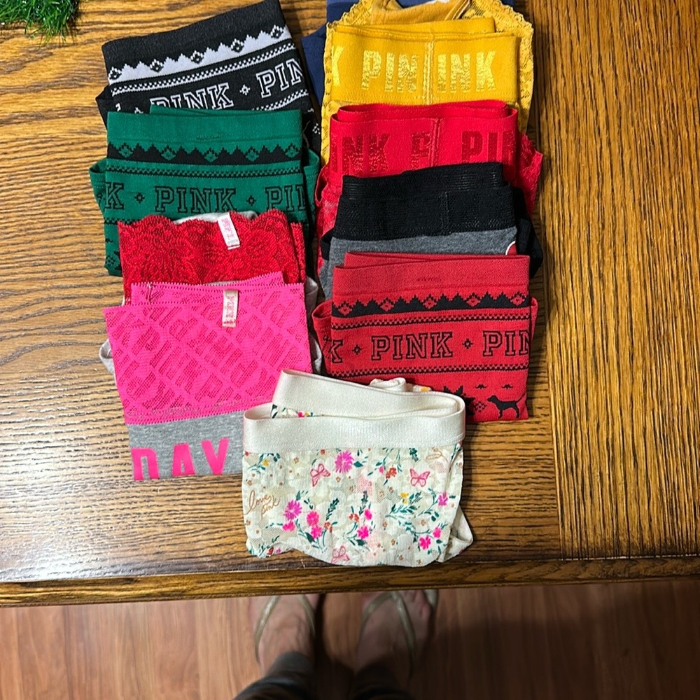 PINK Victoria's Secret Floral and Festive Underwear